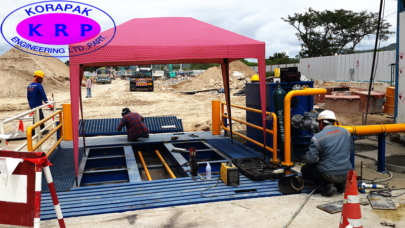 เครื่องล้างล้อรถบรรทุก Wheel Washing Machine