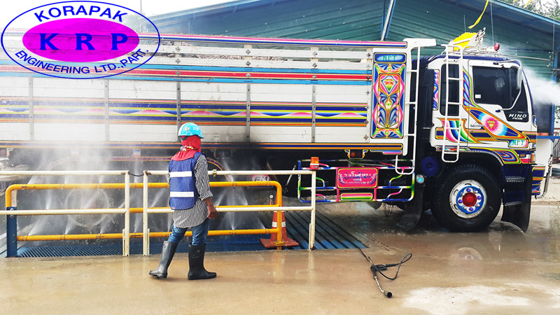 เครื่องล้างล้อรถบรรทุก Wheel Washing Machine